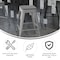 Flash Furniture 24" Silver Metal Counter Stool-Gray Poly Seat, 4PK 4-ET-31320-24-SV-R-PL2G-GG - alternate 8